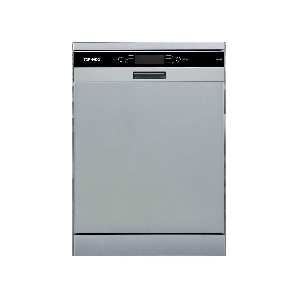  TORNADO Dishwasher 12 Person, 60 cm, LED Display, 8 Programs, Silver 